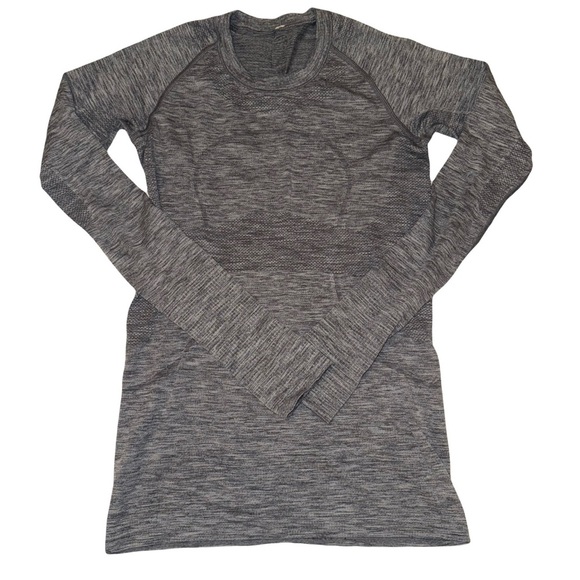 Lululemon Swiftly Tech Long Sleeve Crew Sz 6 Heathered Grey Orig $78 - Picture 10 of 10